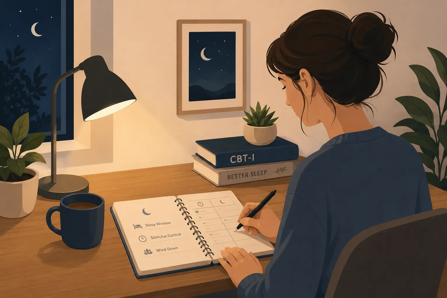 A quiet evening with a newspaper and soft lighting